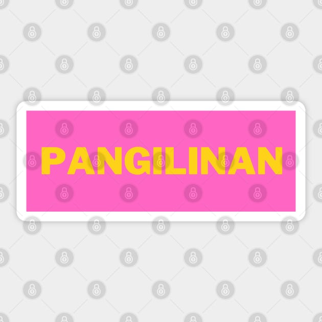 Pink and Yellow Pangilinan Surname Sticker by aybe7elf